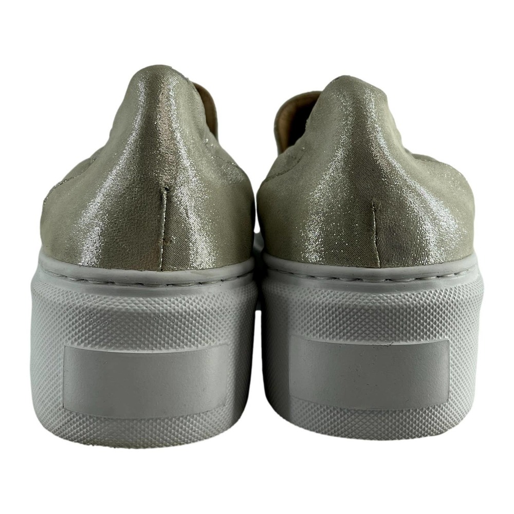 Laura Bellariva Gold Metallic Slip-On Sneaker European Size 37 EUC - Picture 9 of 10
